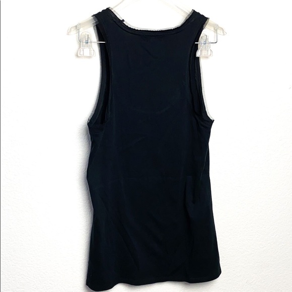 Gap Black Mesh Trim Ruffle Tank - Picture 7 of 7